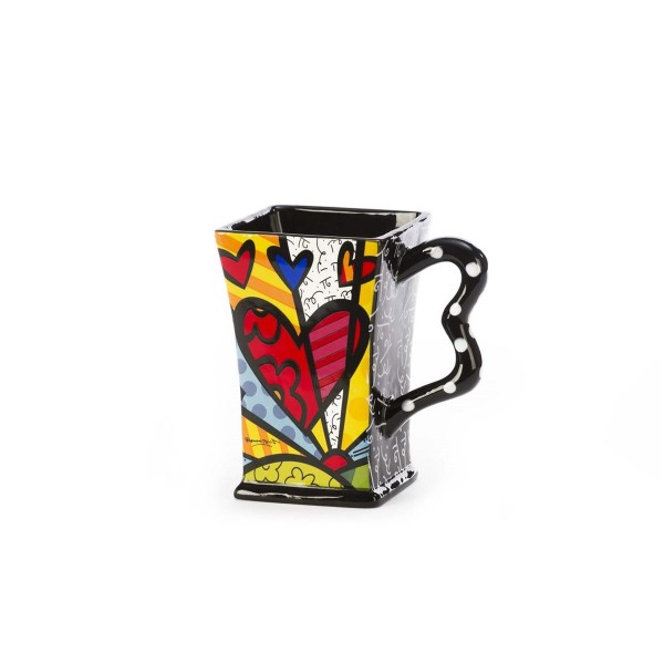 Romero Britto - Square Mug, A New Day