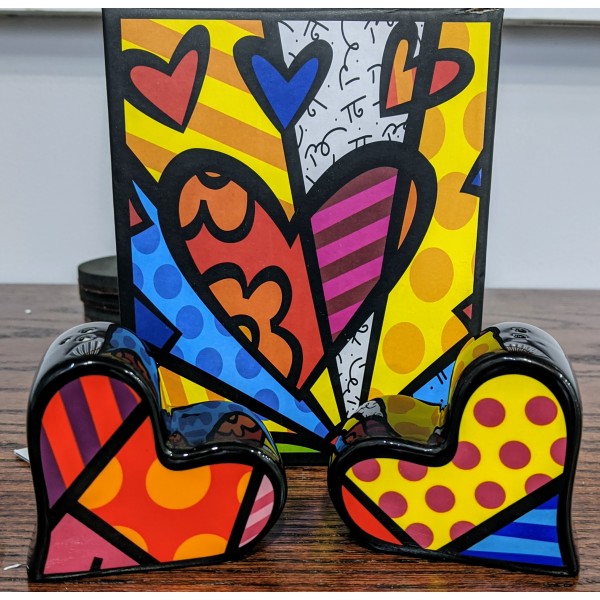 Romero Britto - Salt & Pepper Shakers, Hearts