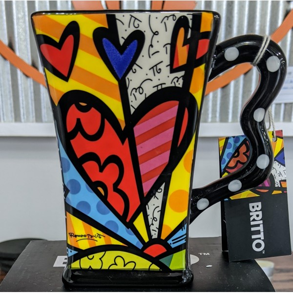 Romero Britto - Square Mug, A New Day