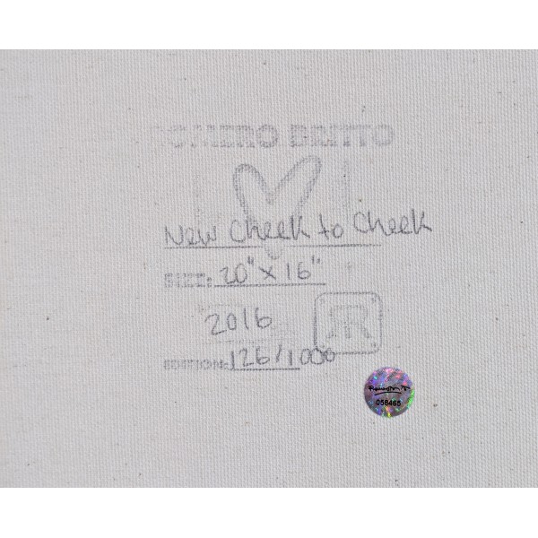 Romero Britto - "New Cheek to Cheek" Limited Edition Canvas