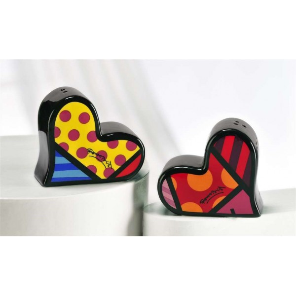 Romero Britto - Salt & Pepper Shakers, Hearts