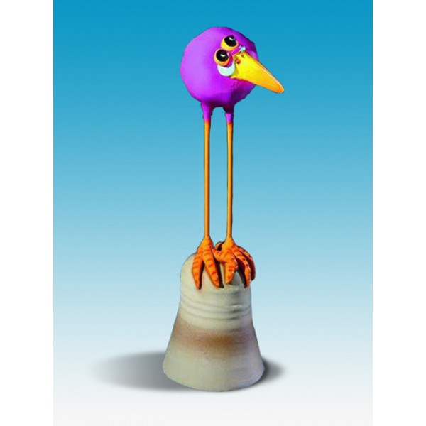 Todd Warner Bird Series Dinner Bell - Pink Bird